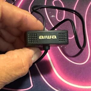 Vintage Aiwa Stereo Microphone w/Clip for Walkman Recorder